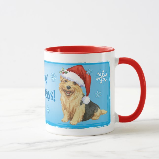 Happy Howlidays Norfolk Terrier Mug (Right)