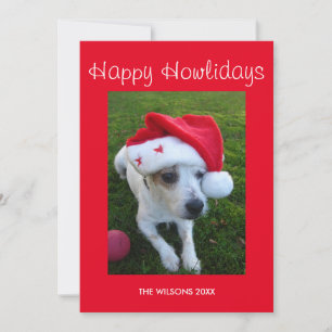 Happy Howlidays Pet Dog Photo Holiday Card
