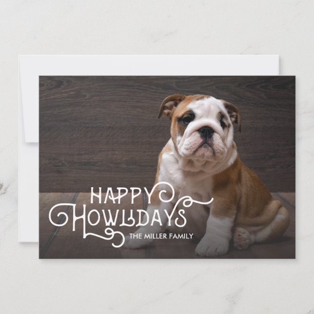 Happy Howlidays | Pet Holiday Photo Card (Front)