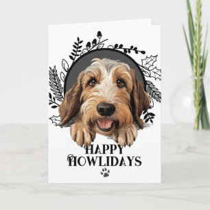 Happy Howlidays Petit Basset Griffon Vendeen Dog Holiday Card