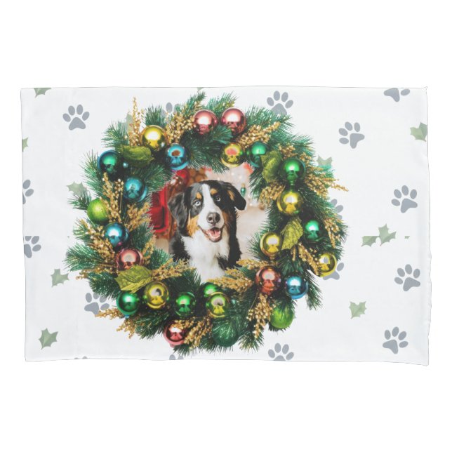 Happy Howlidays Photo Card Pillowcase (Front)