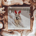 Happy Howlidays | Photo Christmas Holiday Card<br><div class="desc">Jumpstart your festive season with our adorable and heartwarming pet photo Christmas cards. Personalized to carry your names,  these cards have a sweet twist of 'HAPPY HOWLIDAYS' greetings. Your friends and family are guaranteed to be charmed,  creating a joyful Christmas atmosphere. The perfect keepsake for this holiday season!</div>