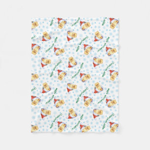 Happy Howlidays Pomeranian Fleece Blanket