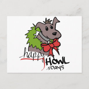 Happy Howlidays - Puppy - Postcard