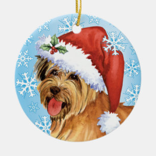 Happy Howlidays Pyrenean Shepherd Ceramic Ornament
