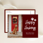 Happy Howlidays Red Calligraphy Pet Photo Holiday Postcard<br><div class="desc">Happy Howlidays Red Calligraphy Pet Photo Holiday Postcard. Send Holiday Greetings to your loved ones with this festive and Modern Holiday Card. All the texts are pre-arranged for you to personalize easily and quickly with your own details. Happy Holidays!</div>