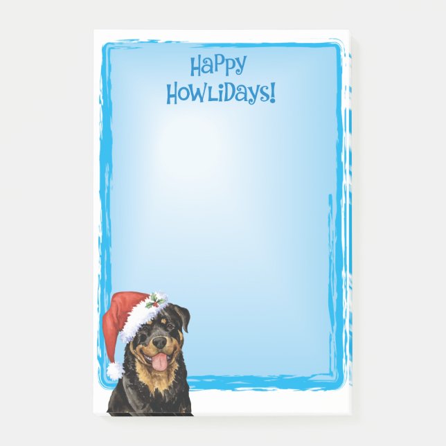 Happy Howlidays Rottweiler Post-it Notes (Front)