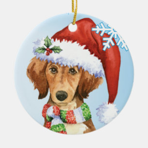 Happy Howlidays Saluki Ceramic Ornament