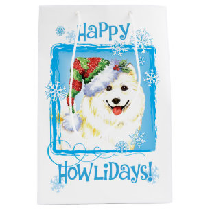 Happy Howlidays Samoyed Medium Gift Bag