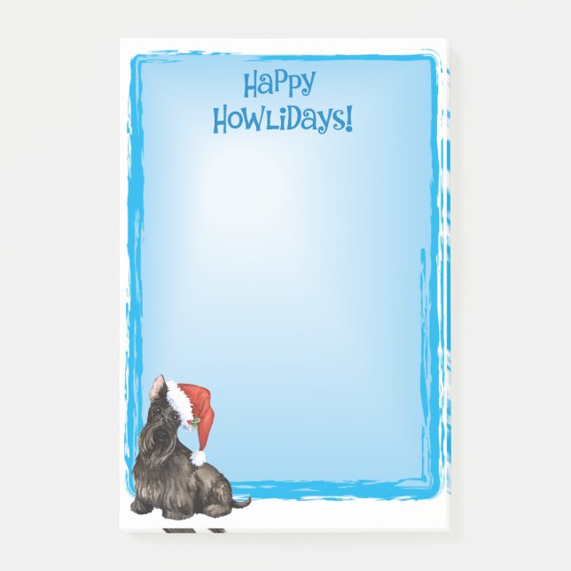 Happy Howlidays Scottish Terrier Post-it Notes (Front)