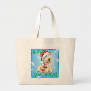 Happy Howlidays Sealyham Terrier Large Tote Bag