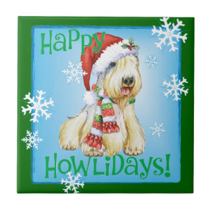 Happy Howlidays Sealyham Terrier Tile