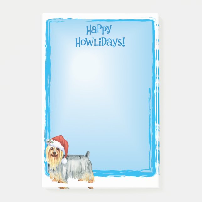 Happy Howlidays Silky Terrier Post-it Notes (Front)