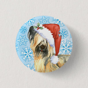 Happy Howlidays Skye Terrier 1 Inch Round Button