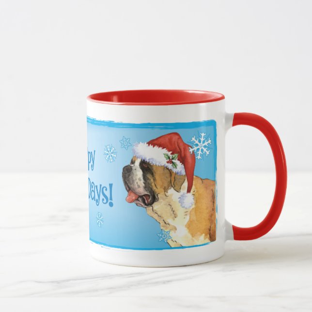 Happy Howlidays St. Bernard Mug (Right)
