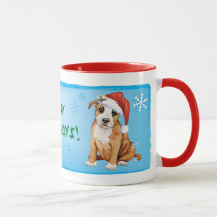 Happy Howlidays Staffordshire Bull Terrier Mug