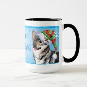 Happy Howlidays Swedish Vallhund Mug