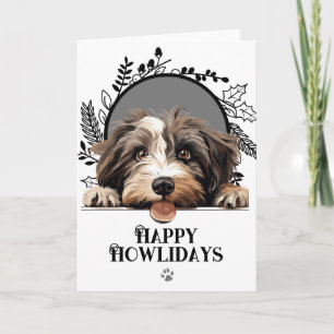 Happy Howlidays Tibetan Terrier Dog Christmas  Holiday Card