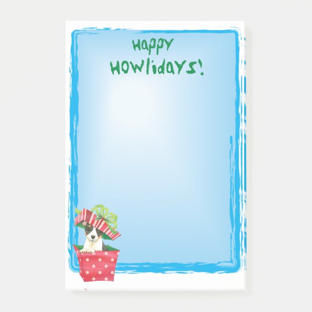Happy Howlidays Toy Fox Terrier Post-it Notes (Front)