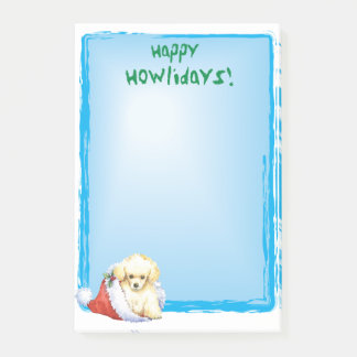 Happy Howlidays Toy Poodle Post-it Notes