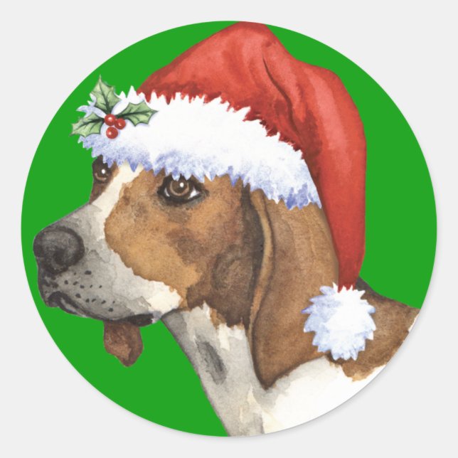 Happy Howlidays Treeing Walker Classic Round Sticker (Front)