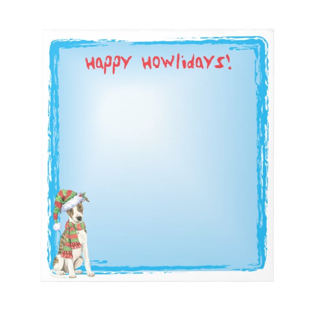 Happy Howlidays Whippet Notepad (Front)