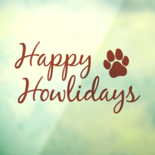 Happy Howlidays Window Cling