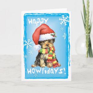 Happy Howlidays Yorkie Holiday Card