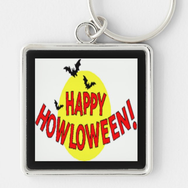 "HAPPY HOWLOWEEN" BATS KEYCHAIN (Front)