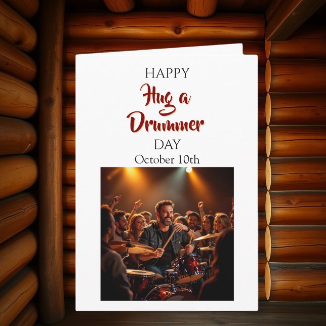 Happy Hug a Drummer Day | Funny Holidays Card (Creator Uploaded)