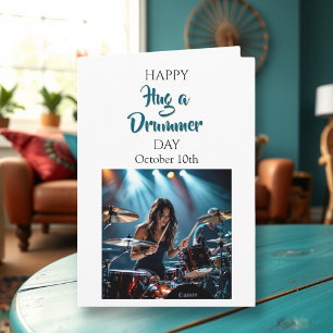 Happy Hug a Drummer Day   Funny Holidays Card