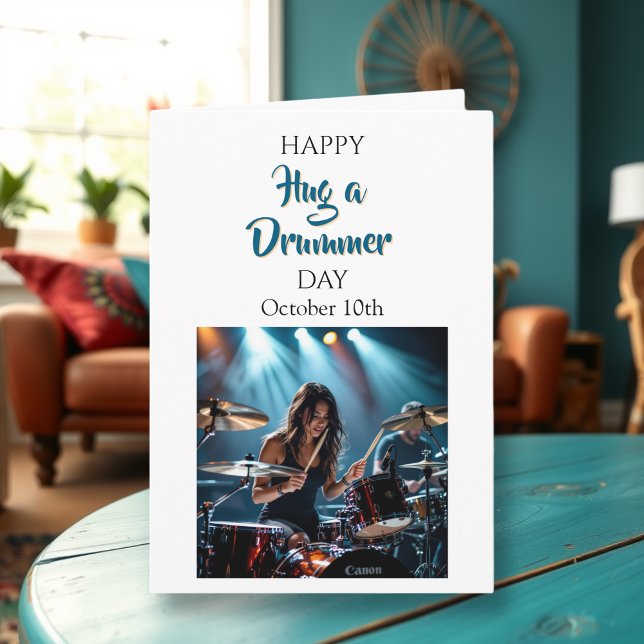 Happy Hug a Drummer Day | Funny Holidays Card (Creator Uploaded)