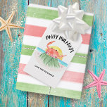 Happy Huladays Crab Hawaiian Tropical Christmas Gift Tags<br><div class="desc">Aloha! These Happy Huladays Tropical Christmas Gift Tags bring a playful splash of Hawaiian whimsy to your holiday gift wrapping. Each tag is embellished with vibrant, original artwork featuring a cute crab hula dancing on the beach, replacing the traditional snowy scene with a humourous, tropical twist. With these tags, you’re...</div>