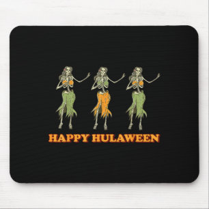 Happy Hulaween Hawaii Themed Halloween Skeleton Vi Mouse Pad