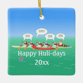 Happy Huli-days Ceramic Ornament