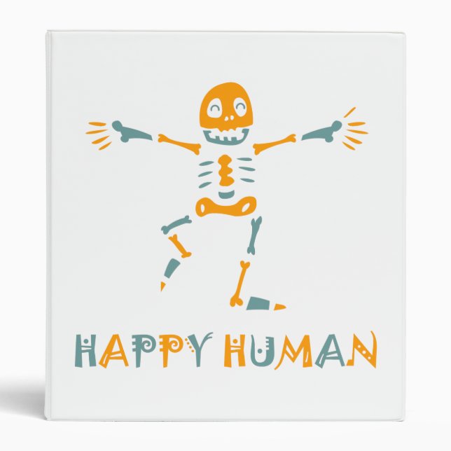 Happy human skeleton binder (Front)