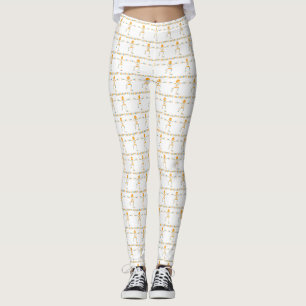 Happy human skeleton leggings
