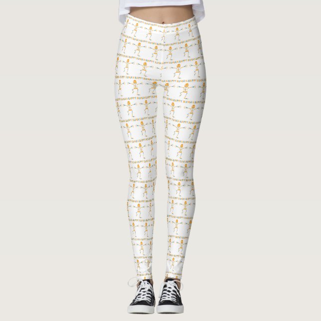 Happy human skeleton leggings (Front)