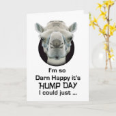 Happy Hump Day Funny Camel Spit Card (Yellow Flower)