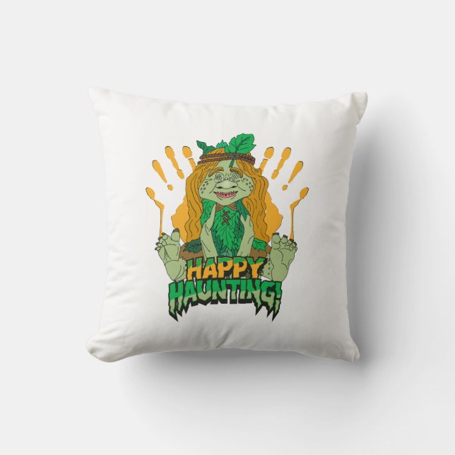 Happy Hunting Decorative Throw Pillow (Front)