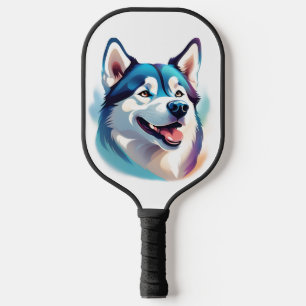 Happy Husky Dog Pet Pickleball Paddle