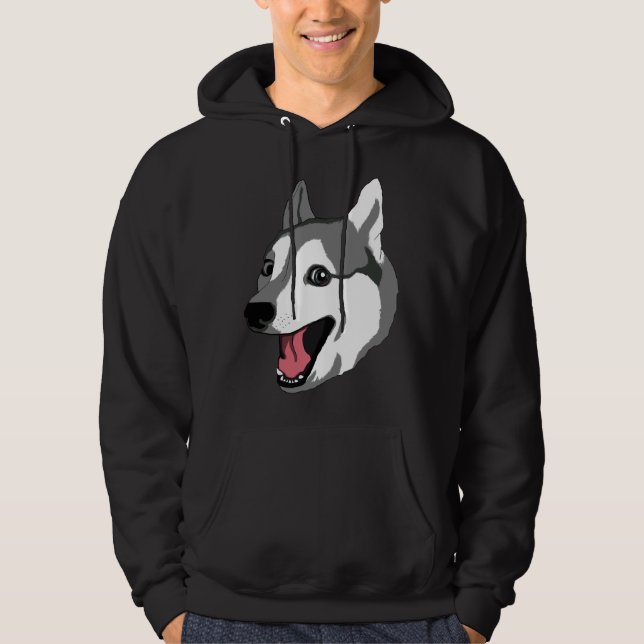 Happy Husky Essential Hoodie (Front)