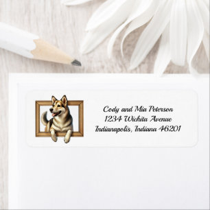 Happy Husky Mix Return Address Label