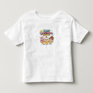 Happy Ice Cream Squad Cute Summer Kids T-Shirt