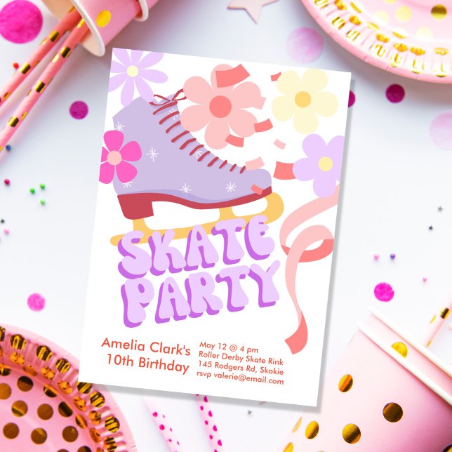 Happy Ice Skate Party Invitation (Creator Uploaded)