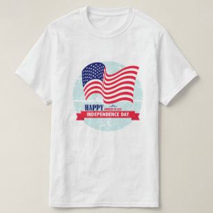 Happy Independance Day American Flag Illustration T-Shirt