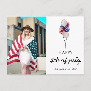 Happy independence/4th july patriotic USA  photo Postcard
