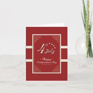 Happy Independence Day 1776 Red Holiday Card