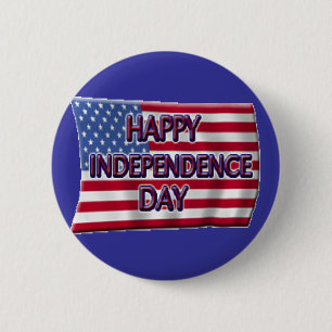 Happy Independence Day 2 Inch Round Button