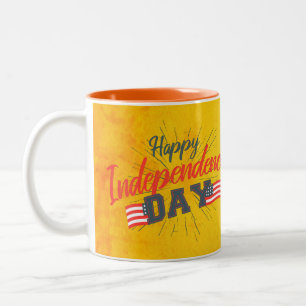 Happy Independence Day - 4th of July Gift Two-Tone Coffee Mug